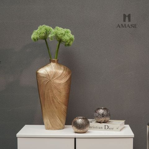 Lọ Hoa Kim Loại Golden Swirl_Country Style