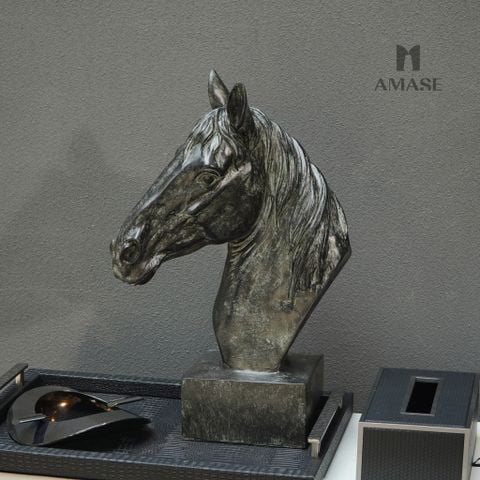 Tượng Decor Ngựa Giả Gỗ_ Country Style