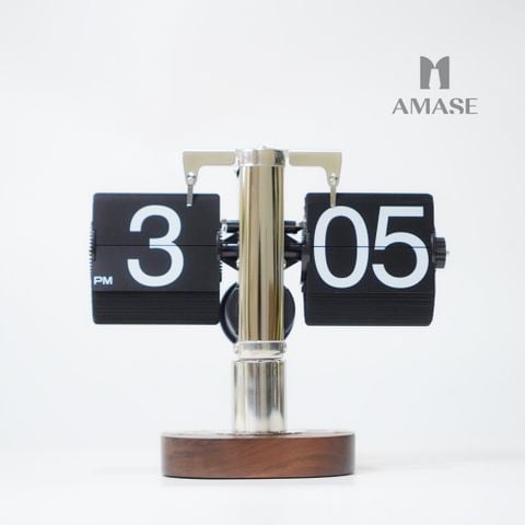 Đồng Hồ Số Bằng Thép Đế Gỗ