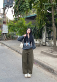  HQJeans® Quần jeans nữ dáng boy rộng dáng bom chất jeans mềm mịn co giãn màu mới HQ251 