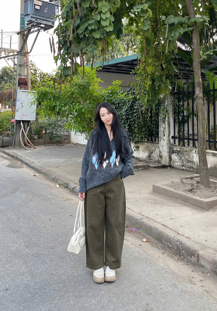 HQJeans® Quần jeans nữ dáng boy rộng dáng bom chất jeans mềm mịn co giãn màu mới HQ251 