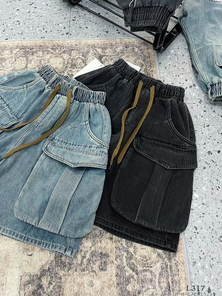  HQJeans® Quần ngố jeans nữ túi hộp cao cấp lưng thun phong cách mẫu thiết kế mới HQ231 