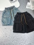  HQJeans® Quần ngố jeans nữ túi hộp cao cấp lưng thun phong cách mẫu thiết kế mới HQ231 