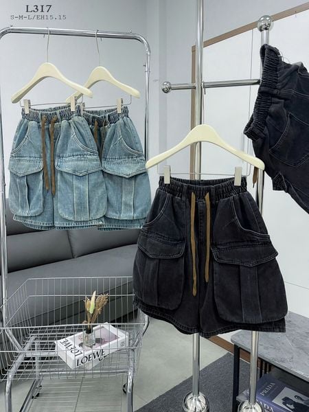  HQJeans® Quần ngố jeans nữ túi hộp cao cấp lưng thun phong cách mẫu thiết kế mới HQ231 