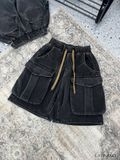  HQJeans® Quần ngố jeans nữ túi hộp cao cấp lưng thun phong cách mẫu thiết kế mới HQ231 