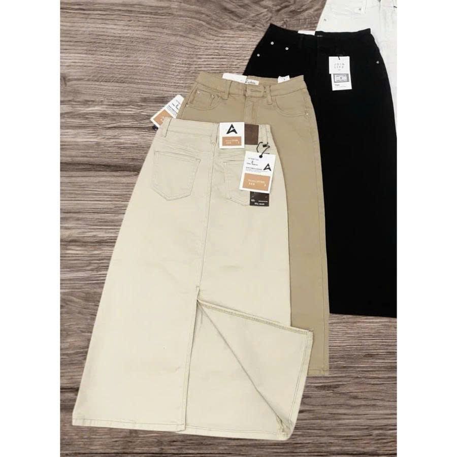  HQJeans Chân váy dài jeans màu cotton siêu tôn dáng mẫu thiết kế mới HQ176 