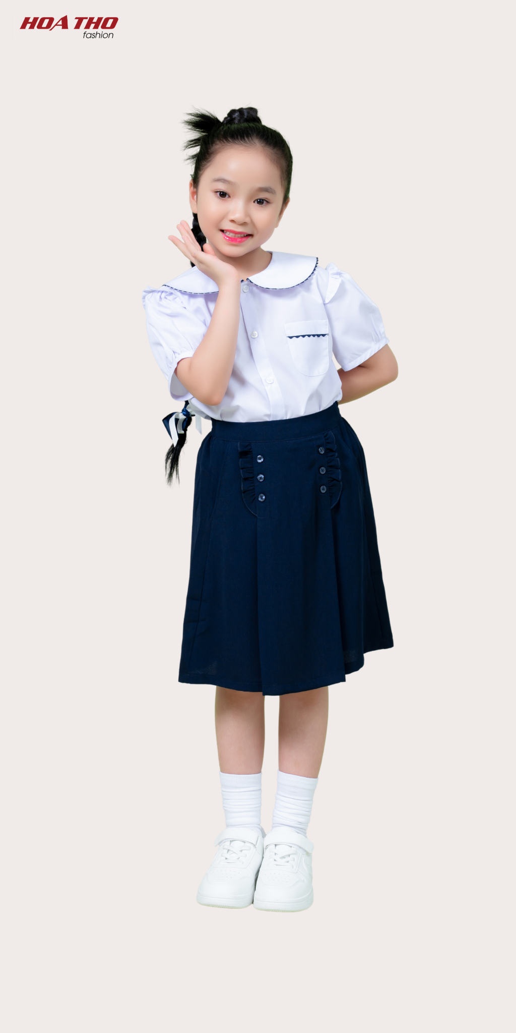  Áo Nữ Cổ Ren Xanh Bèo Vai 