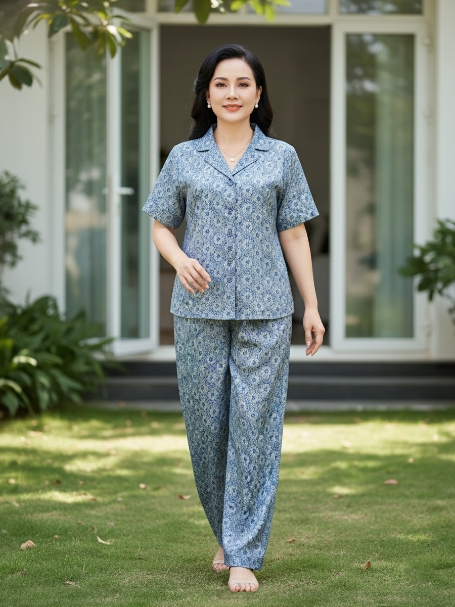  HẠNH - Đồ bộ chất liệu gấm 0437/6.51 