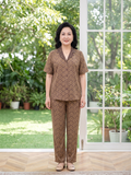  HẠNH - Bộ quần dài chất liệu gấm 0437/6.58 