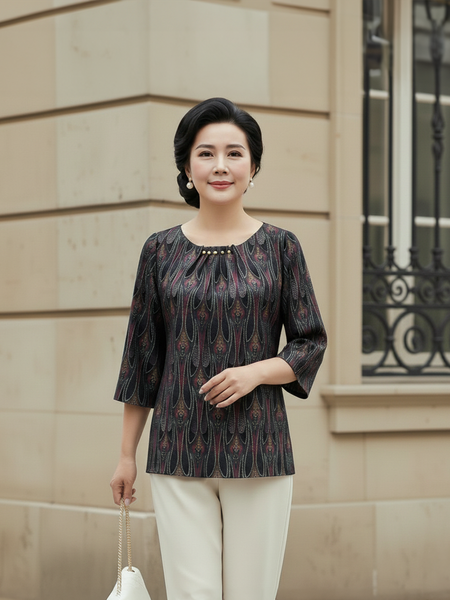  HẠNH - Áo kiểu chất liệu thun 2 da 0483/5.494 