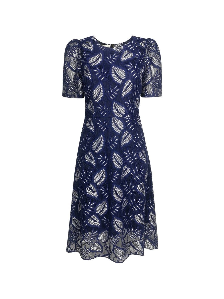  HẠNH - Đầm ren hai lớp cổ tròn tay ngắn 0650/4.434 