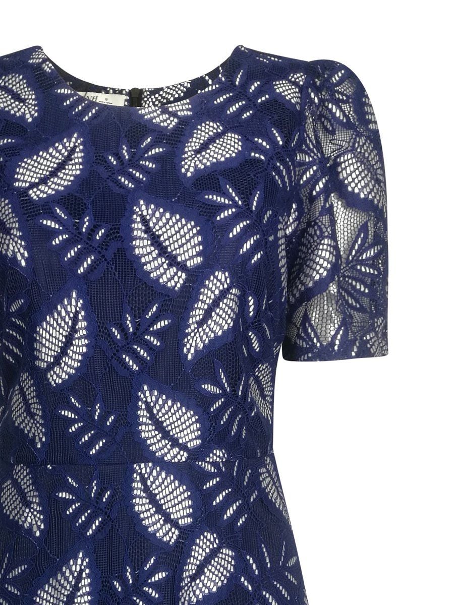  HẠNH - Đầm ren hai lớp cổ tròn tay ngắn 0650/4.434 