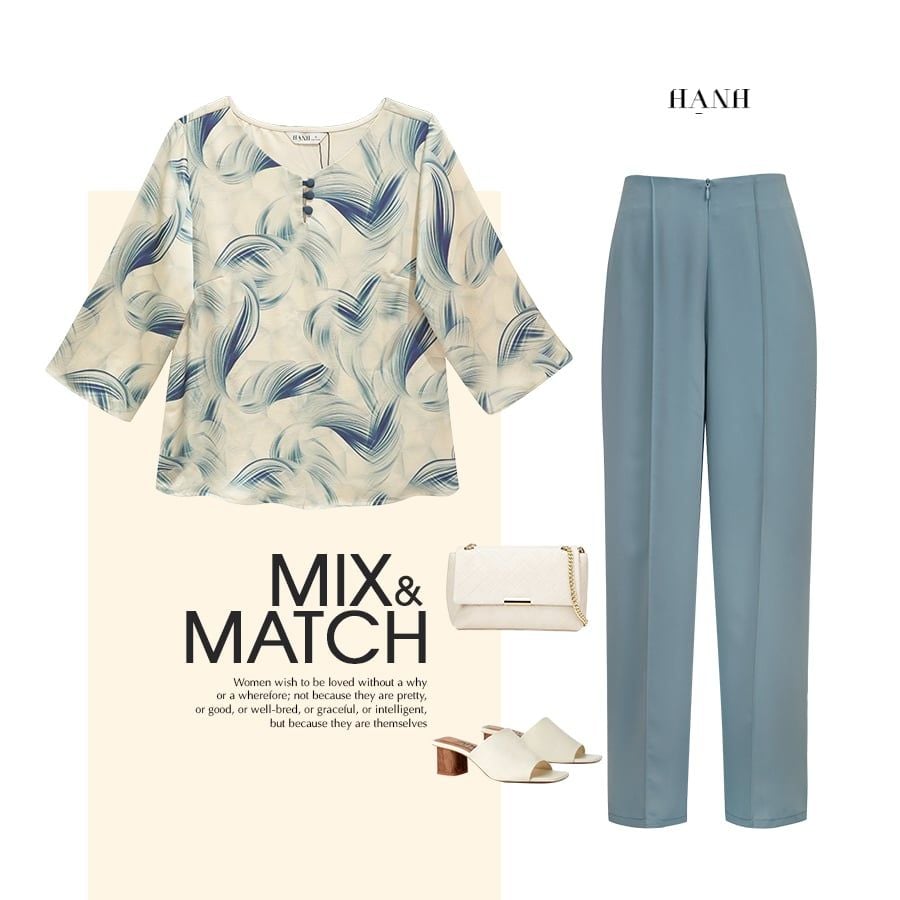  HẠNH - Quần dài đằng sau lưng thun khóa giọt nước chất liệu Lụa Latin 0804/5.525 