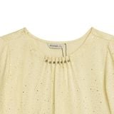  HẠNH - Áo kiểu cổ tròn đính nút tay lỡ chất liệu Lua Kim Cương1432/5.117 