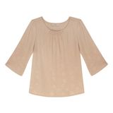  Hạnh - Áo Kiểu Trung Niên Cổ Tròn Kết Ngọc Trai Tay Lỡ Chất Liệu Lụa Tô Châu 1432/5.305/4.587 