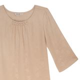  Hạnh - Áo Kiểu Trung Niên Cổ Tròn Kết Ngọc Trai Tay Lỡ Chất Liệu Lụa Tô Châu 1432/5.305/4.587 