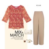  HẠNH - Áo Kiểu Trung Niên Cổ Tròn Kết Ngọc Trai Tay Lỡ Chất Liệu Thun Lưới 1432/5.342 