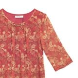  HẠNH - Áo Kiểu Trung Niên Cổ Tròn Kết Ngọc Trai Tay Lỡ Chất Liệu Thun Lưới 1432/5.342 