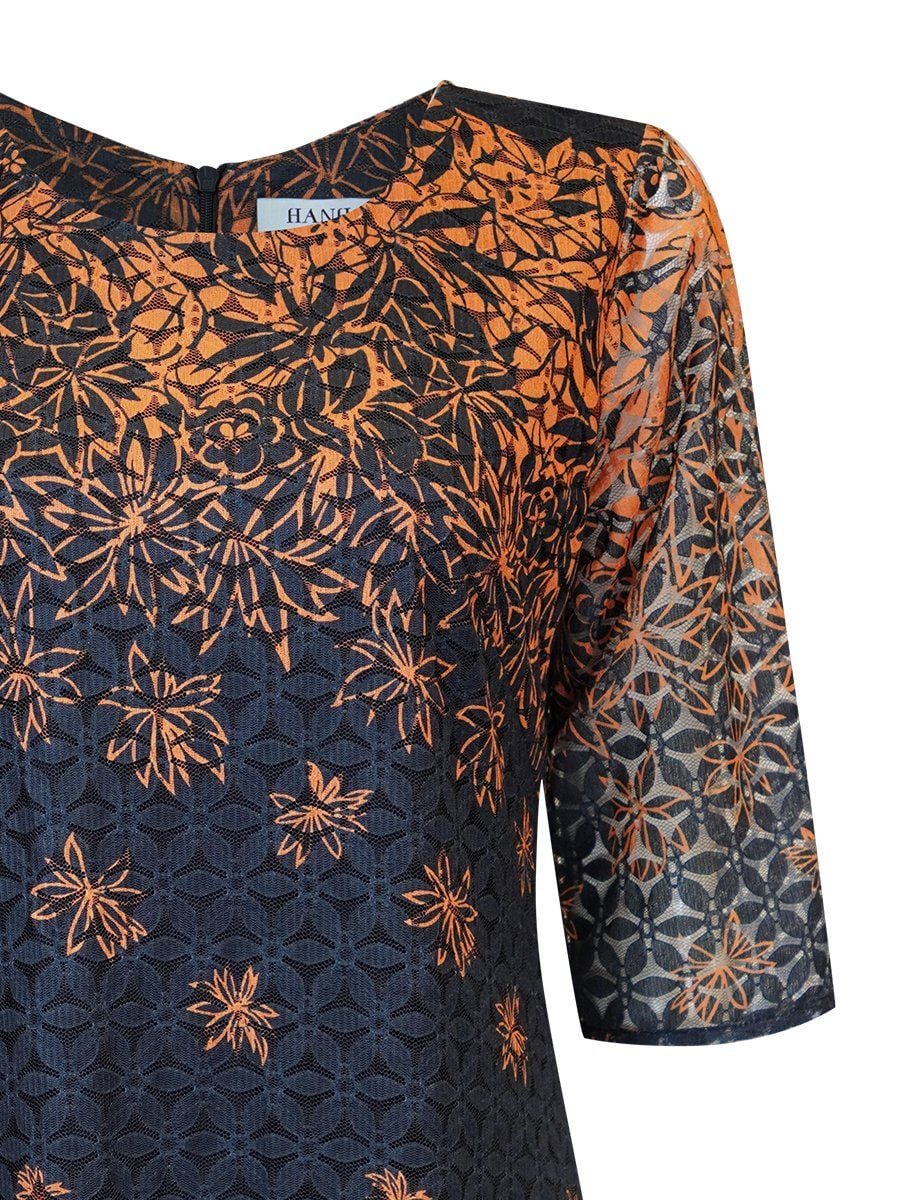  HẠNH - Đầm kiểu cổ tròn tay ngắn chất liệu ren lót lụa 1623/5.497 