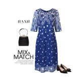  HẠNH - Đầm suông cổ tròn tay lỡ chất liệu Ren lót thun cotton 1623/5.498 