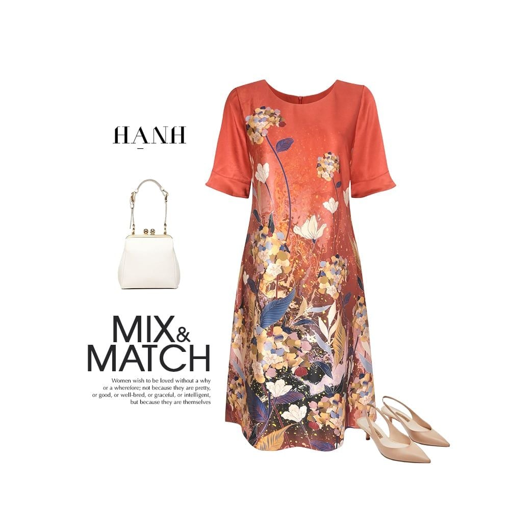  HẠNH - Đầm kiểu chất liệu lụa 1623/5.94 