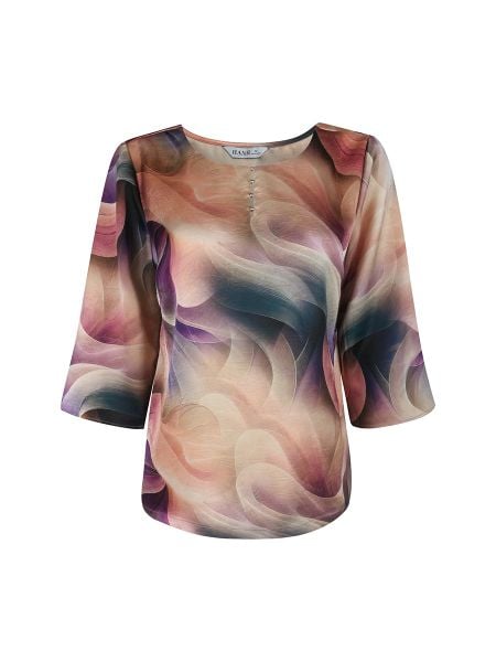  HẠNH - Áo kiểu cổ tròn đính bi tay lỡ chất liệu lụa Canvan 2472/4.599 