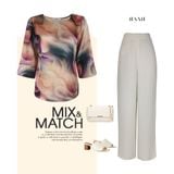  HẠNH - Áo kiểu cổ tròn đính bi tay lỡ chất liệu lụa Canvan 2472/4.599 