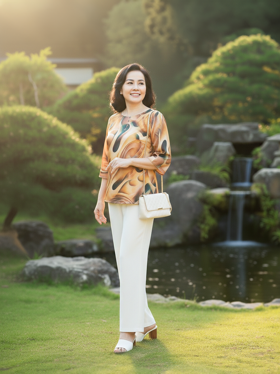  HẠNH - Áo kiểu chất liệu lụa cavan 2472/4.612 