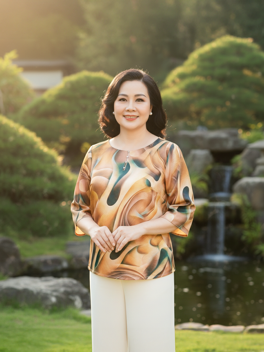  HẠNH - Áo kiểu chất liệu lụa cavan 2472/4.612 