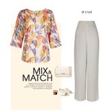  HẠNH - Áo kiểu cổ tròn đính châu tay lỡ chất liệu lụa canvan 2472/5.323 