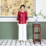  HẠNH - Áo kiểu chất liệu Lụa Nhũ Sắc 2472/6.01 