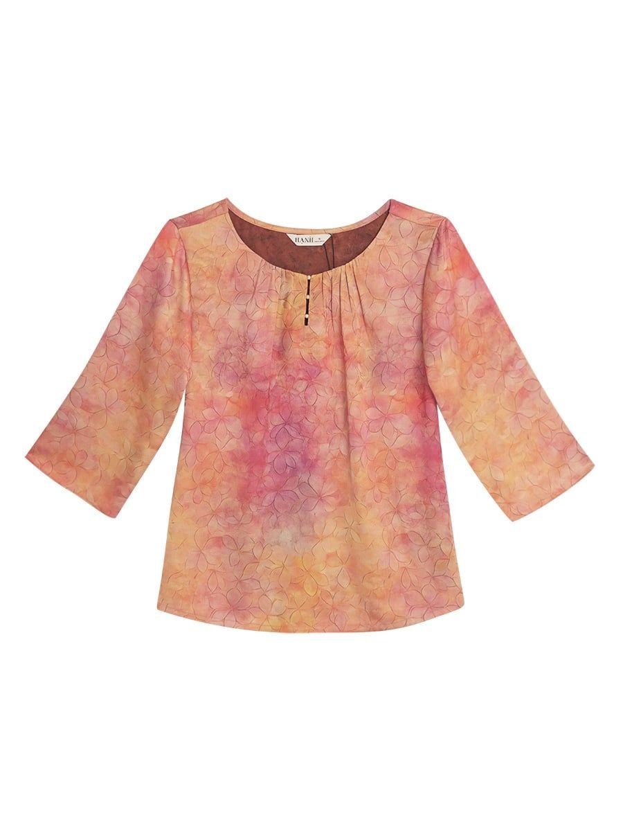  HẠNH - Áo kiểu chất liệu lụa mẫu đơn 2486/5.179 