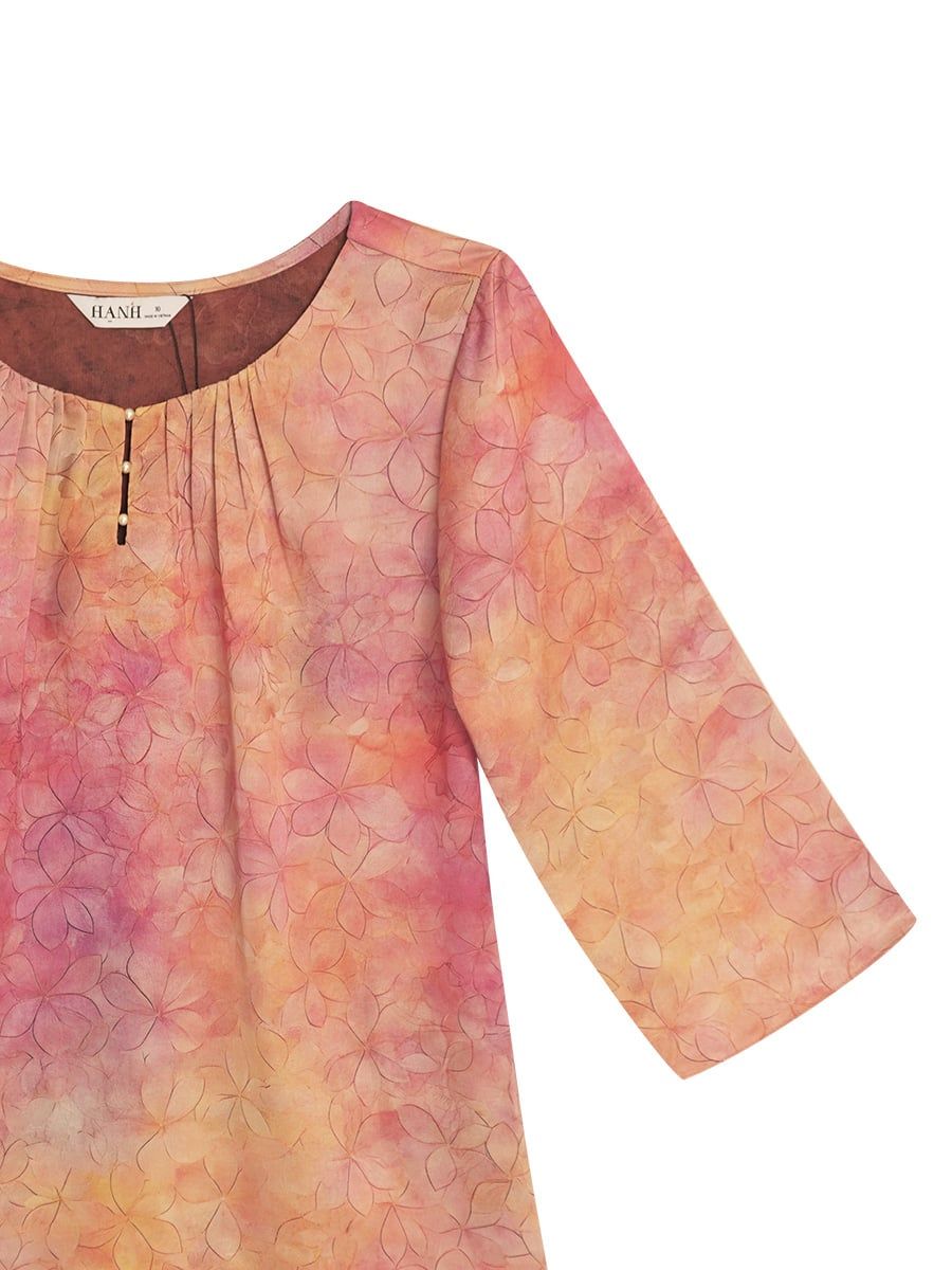  HẠNH - Áo kiểu chất liệu lụa mẫu đơn 2486/5.179 