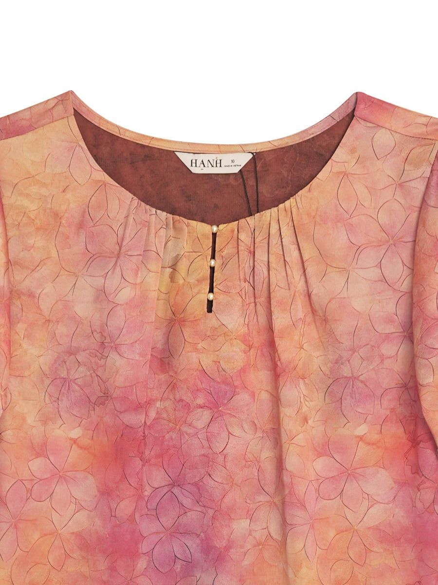  HẠNH - Áo kiểu chất liệu lụa mẫu đơn 2486/5.179 