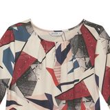  HẠNH -  Áo cổ tròn cách điệu, kết hạt, tay ngắn 2486/5.408 