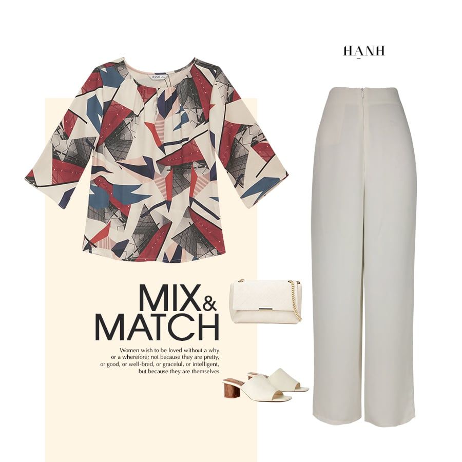  HẠNH -  Áo cổ tròn cách điệu, kết hạt, tay ngắn 2486/5.408 