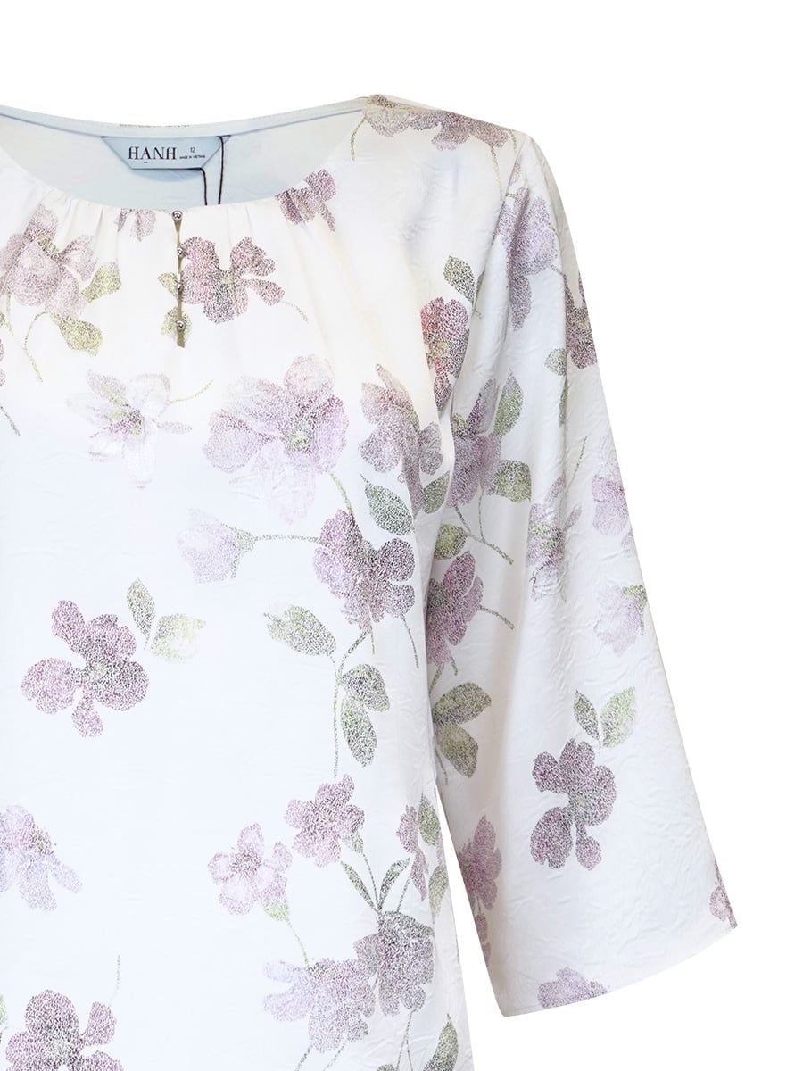  HẠNH - Áo kiểu chất liệu lụa nhũ sắc 2486/5.543 