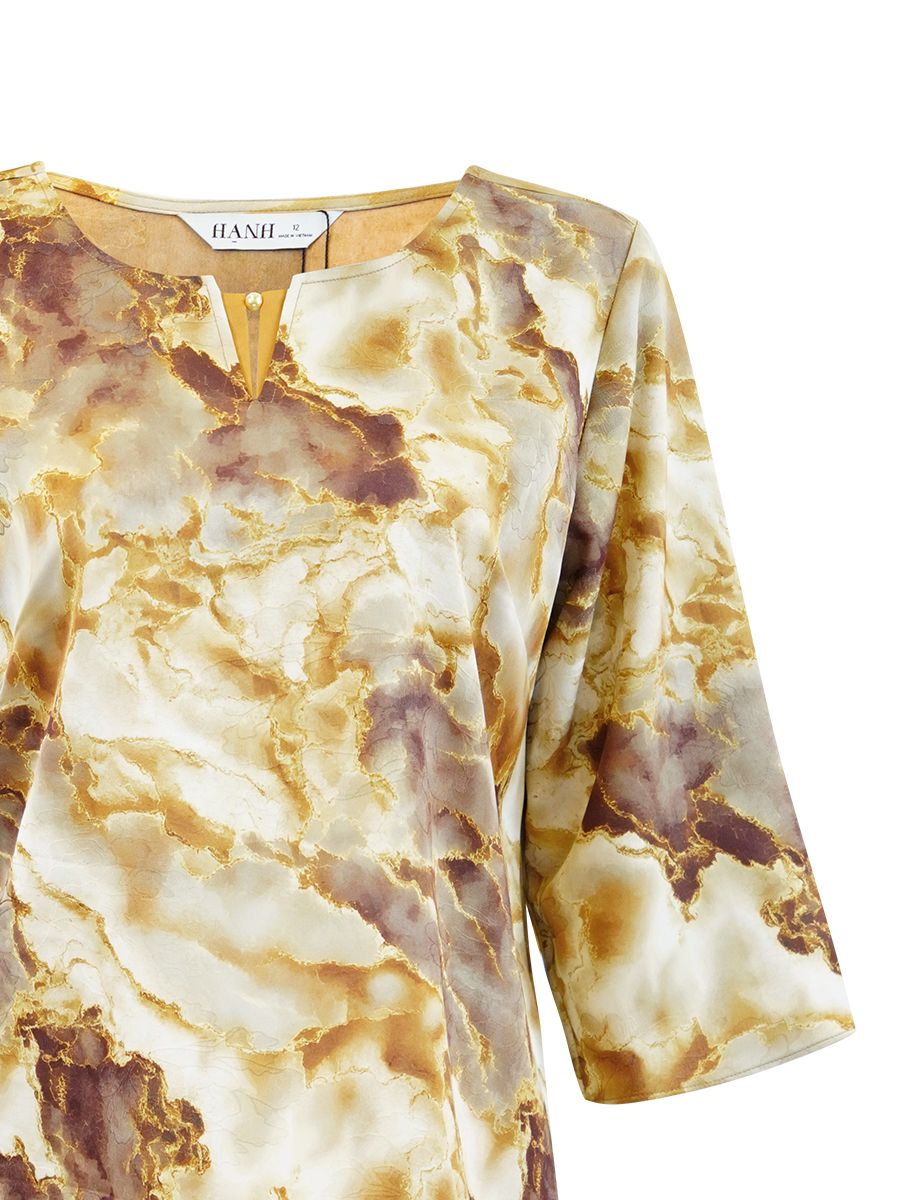  HẠNH - Áo kiểu chất liệu lụa Mẫu Đơn 2489/5.466 