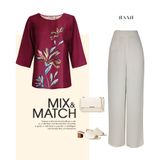  HẠNH - Áo kiểu cổ tròn tay lỡ chất liệu lụa canvan in họa tiết hoa 2491/5.412 