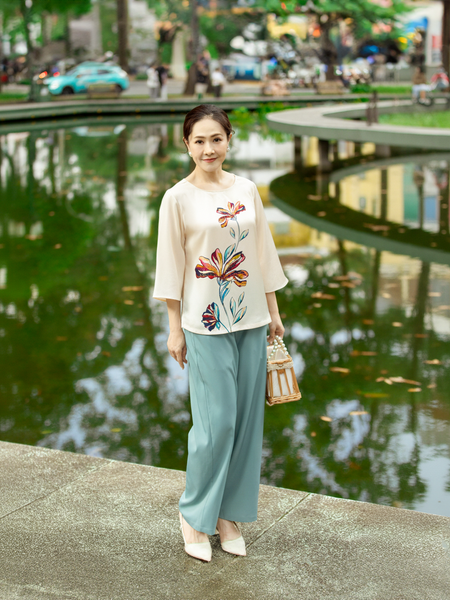  HẠNH - Áo kiểu chất liệu lụa cavan 2491/5.413 