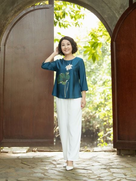  HẠNH - Áo kiểu chất liệu lụa Canvan 2491/5.440 