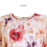  Hạnh Áo cổ xẻ V viền kết hạt, tay lửng 