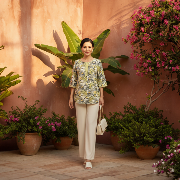  HẠNH - Áo kiểu chất liệu cotton 25414/5.290 