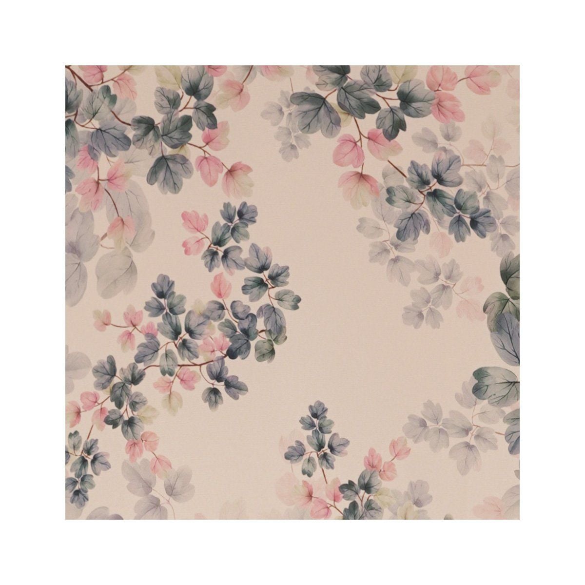  Hạnh Áo viền cổ xẻ lá trầu đính hạt châu, in họa tiết hoa lá, tay lửng 25415/5.257 