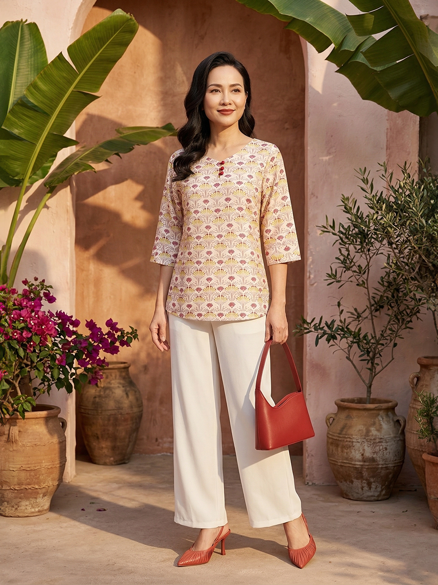  HẠNH - Áo kiểu chất liệu cotton 25417/5.557 