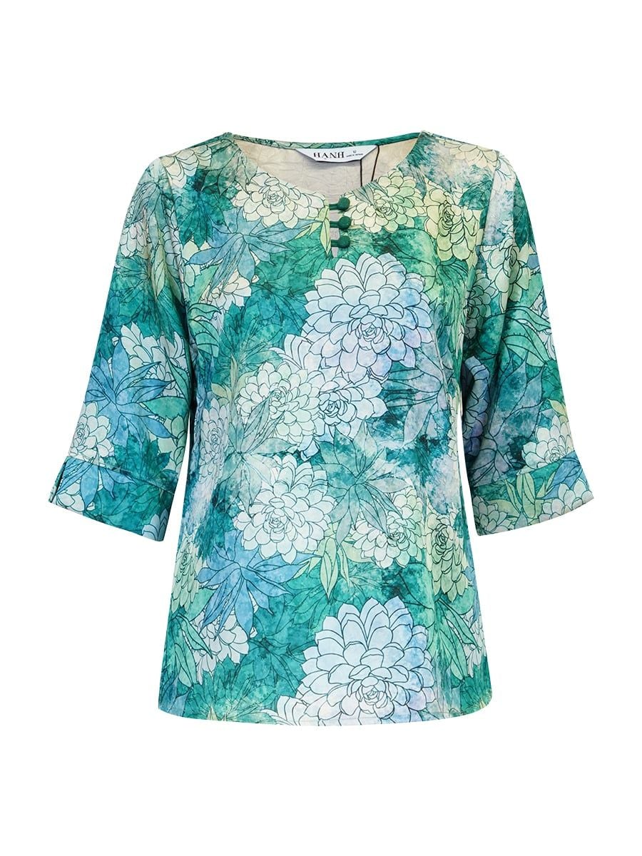  HẠNH - Áo kiểu chất liệu lụa Canvas 25417/6.67 