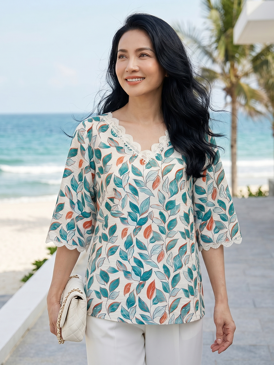  HẠNH-Áo kiểu chất liệu cotton 26403/6.126 