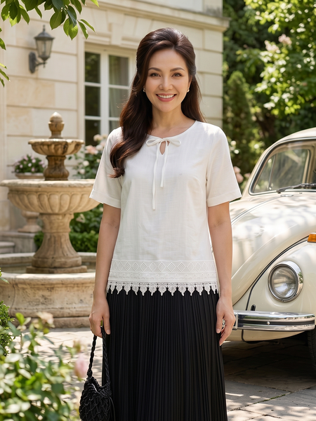 HẠNH-Áo kiểu NT chất liệu linen  26404/6.116 