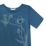  Hạnh Bộ quần thêu hoa khoe sắc nhẹ nhàng,  tay ngắn 3413/5.111 