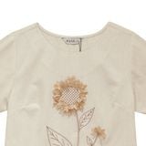  Hạnh - Áo kiểu trung niên cổ tròn tay ngắn chất liệu linen thêu họa tiết 3413/5.285 